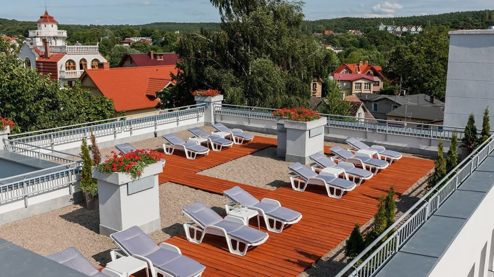 Dachterrasse im Hotel Bielik 